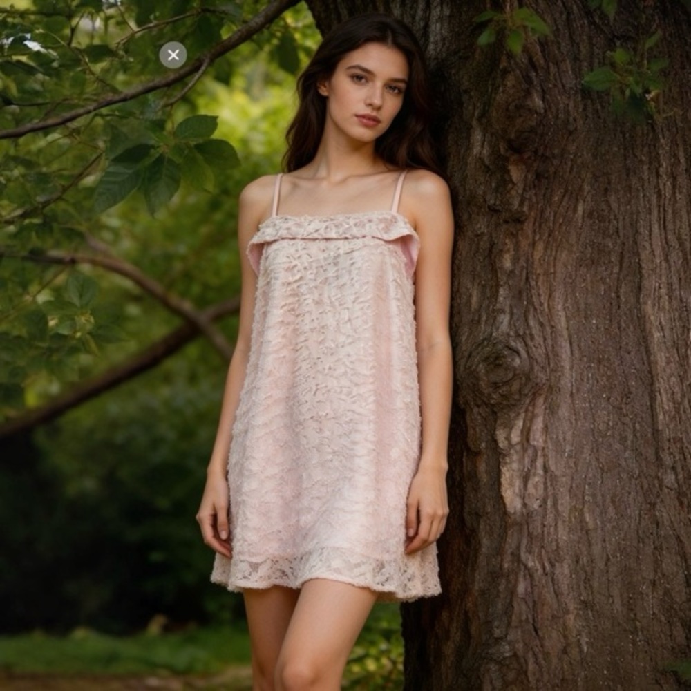 Clover and Sloane Pink Fuzzy Dress Size Large